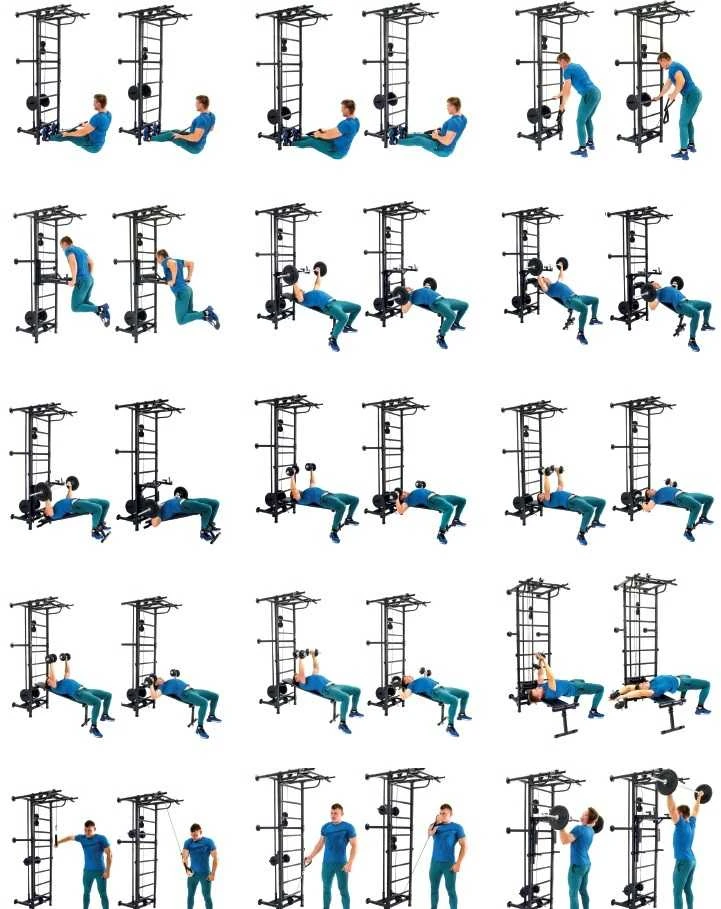 Sanro Sporto kompleksas-jėgos treniruoklis KRAFT SystemLight 3in1 FLEXTER juodas, 247x68,5cm