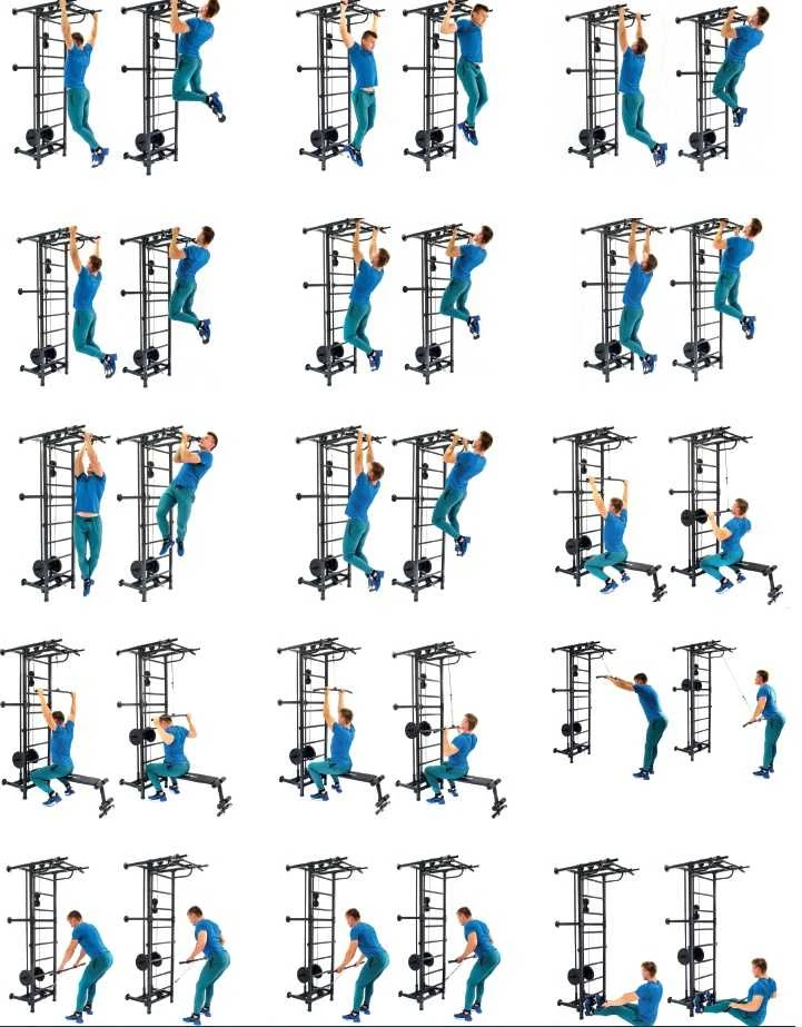 Sanro Sporto kompleksas-jėgos treniruoklis KRAFT SystemLight 3in1 FLEXTER juodas, 247x68,5cm