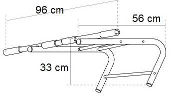 Skersinis pakabinamas ant švediškos sienelės SANRO KR-04, iki 100kg