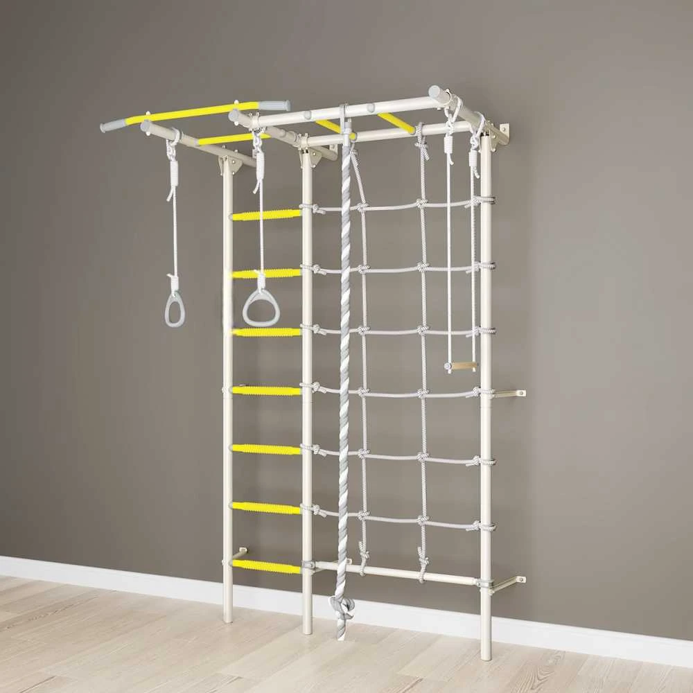 Sporto kompleksas (gimnastikos sienelė) SANRO S7 PASTEL balta, 219,6x154cm