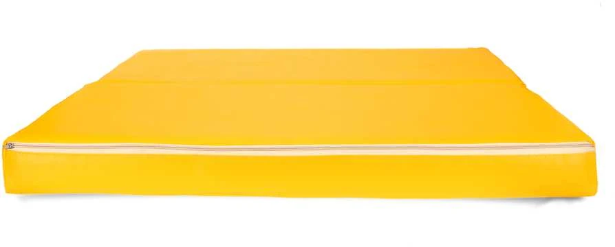 Sulankstomas gimnastikos čiužinys SANRO 100x100x10 cm Geltonas