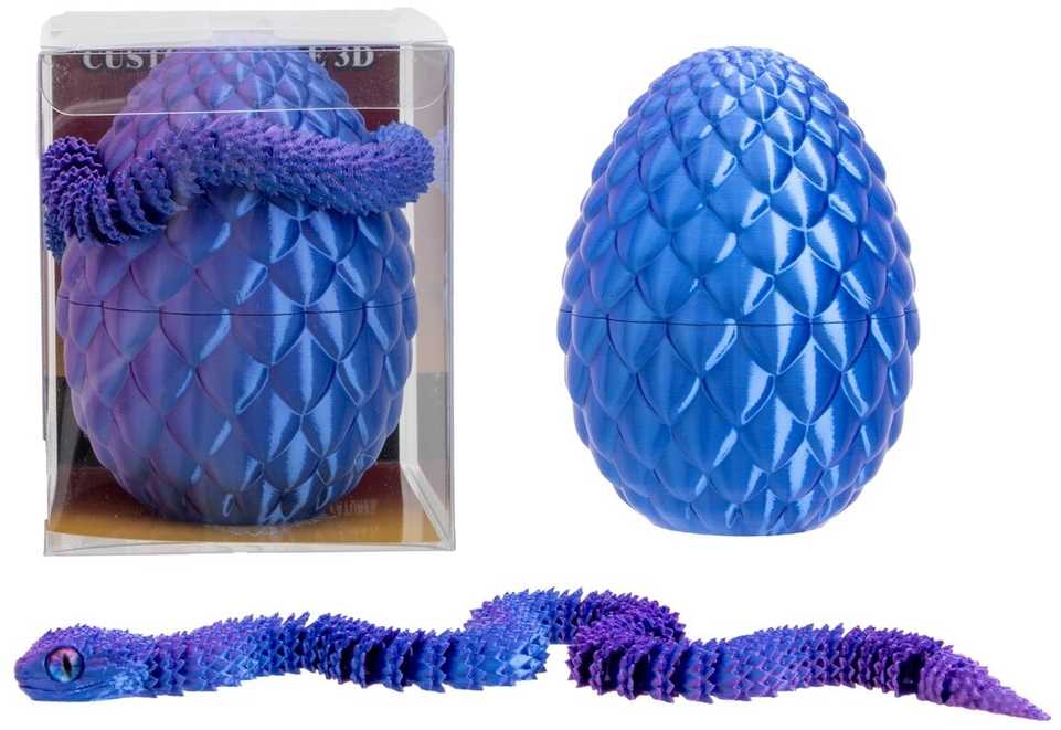 Dėlionė 3D kiaušinis su drakonu arba gyvate 10 cm