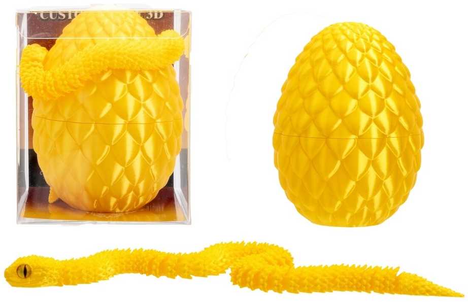 Dėlionė 3D kiaušinis su drakonu arba gyvate 10 cm