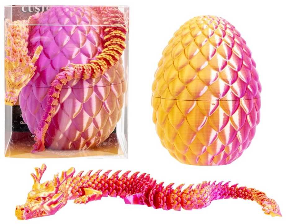Dėlionė 3D kiaušinis su drakonu arba gyvate 10 cm