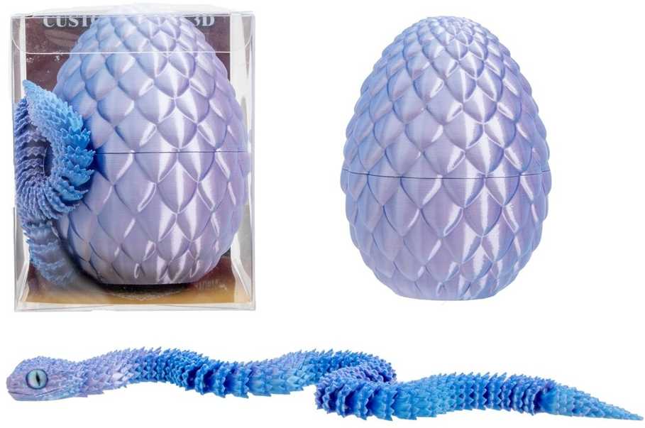 Dėlionė 3D kiaušinis su drakonu arba gyvate 10 cm