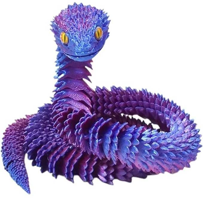 3D spausdinta lanksti gyvatė žaislas 60 cm