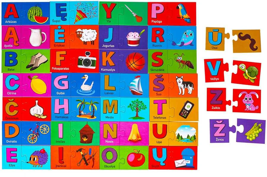 Baby Puzzle dėlionė mažiausiems Abėcėlė