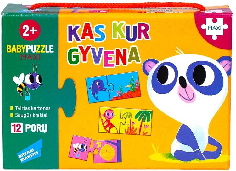 Sanifinas Baby Puzzle dėlionė mažiausiems Kas kur gyvena 24 detalės
