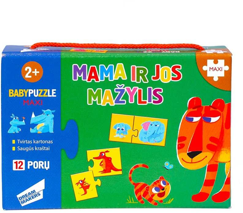 Sanifinas Baby Puzzle dėlionė mažiausiems Mama ir jos mažylis 24 detalės