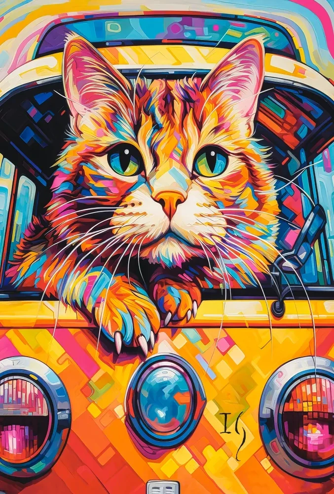 Castorland dėlionė Cat Bus Travel 1000 det.