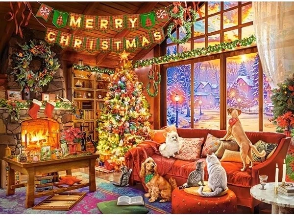 Castorland dėlionė Christmas Evening With Pets 300 det