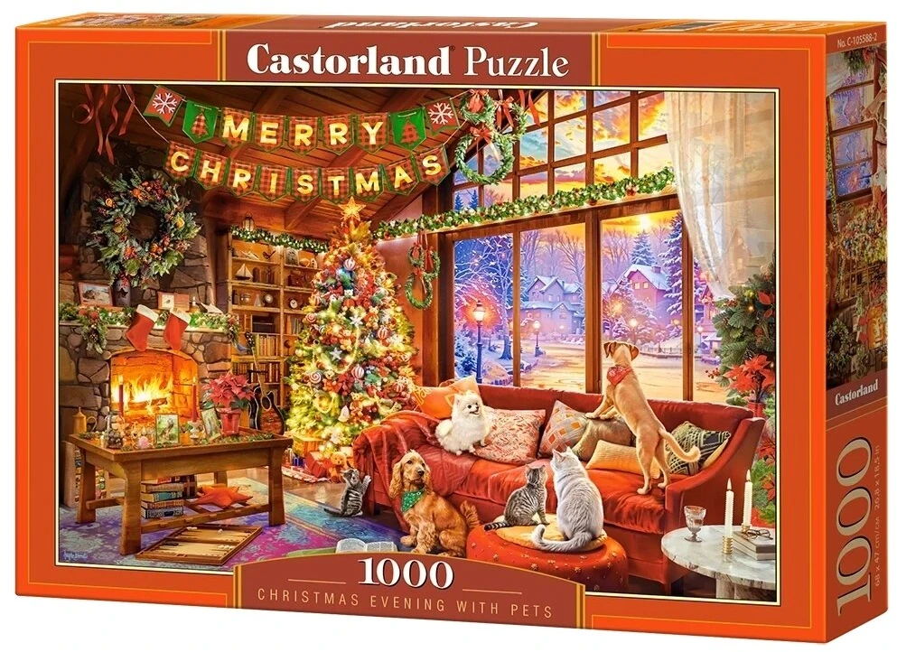 Castorland dėlionė Christmas Evening With Pets 1000 det