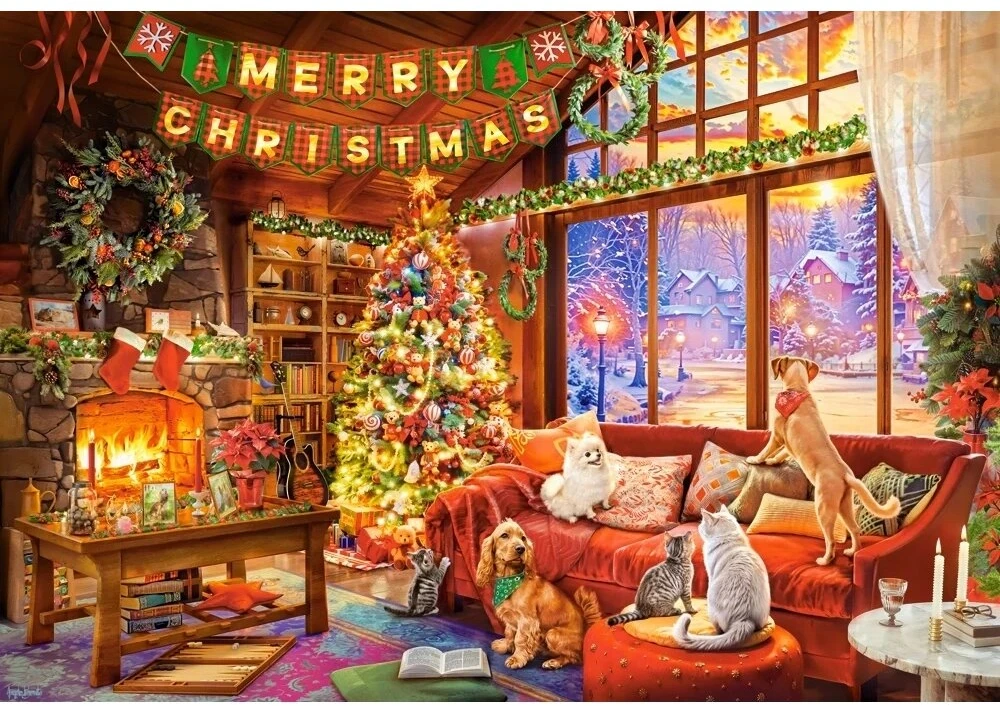 Castorland dėlionė Christmas Evening With Pets 1000 det