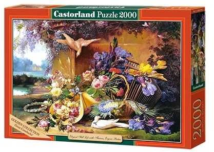 Castorland Dėlionė 2000 vnt. - Elegantiškas natiurmortas su gėlėmis, Eugene Bidau