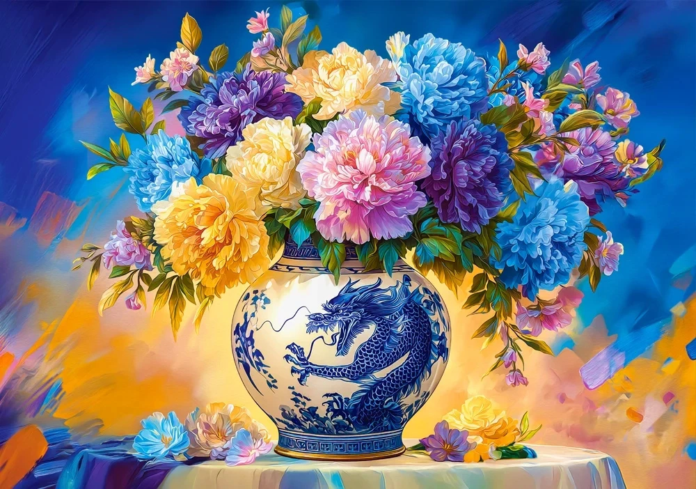 Castorland dėlionė Flowers in Chinese Porcelain 500 det