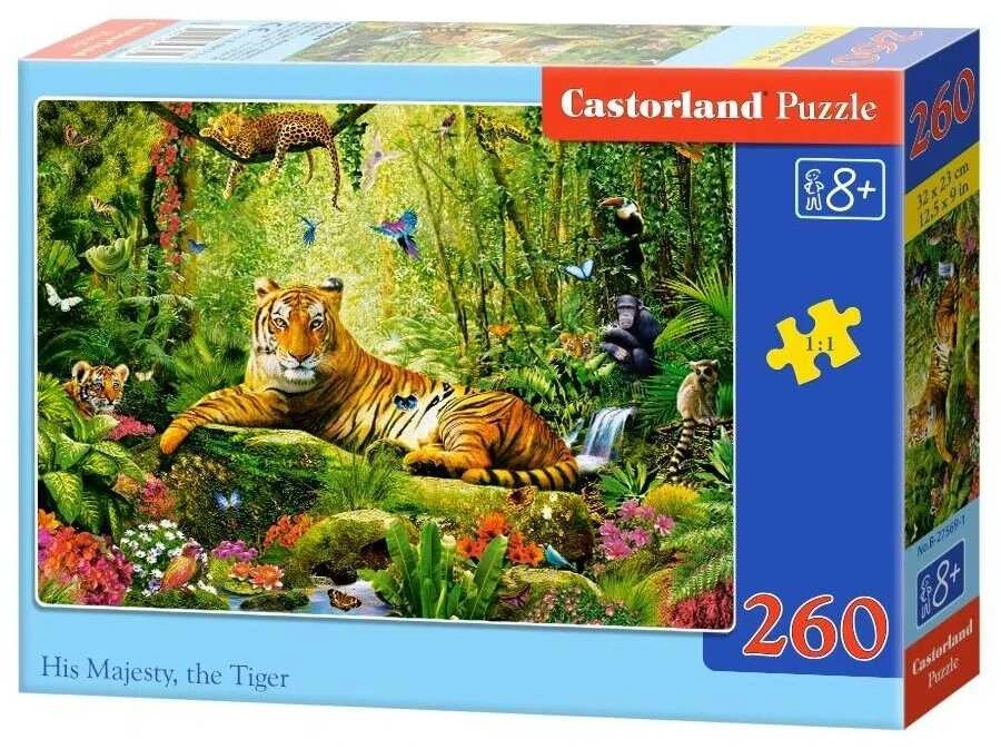 Castorland Dėlionė 260 vnt. - Jo Didenybė: Tigras