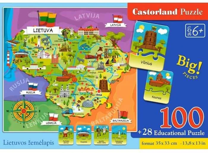 Dėlionė 0015 Castorland 100 Lietuva