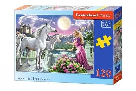 Castorland Dėlionė 120 vnt. - Princesė ir jos vienaragiai