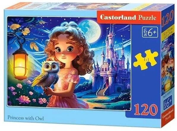 Castorland Dėlionė 120 vnt. - Princesė su pelėda aprašymas - Prekės nuotrauka