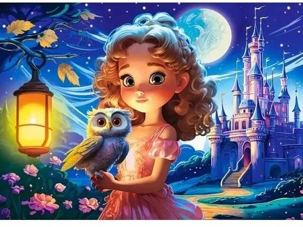 Castorland Dėlionė 120 vnt. - Princesė su pelėda