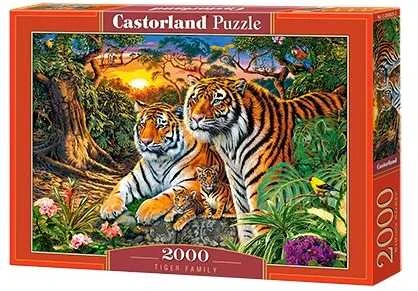 Castorland Dėlionė 2000 vnt. - Tigrų šeima