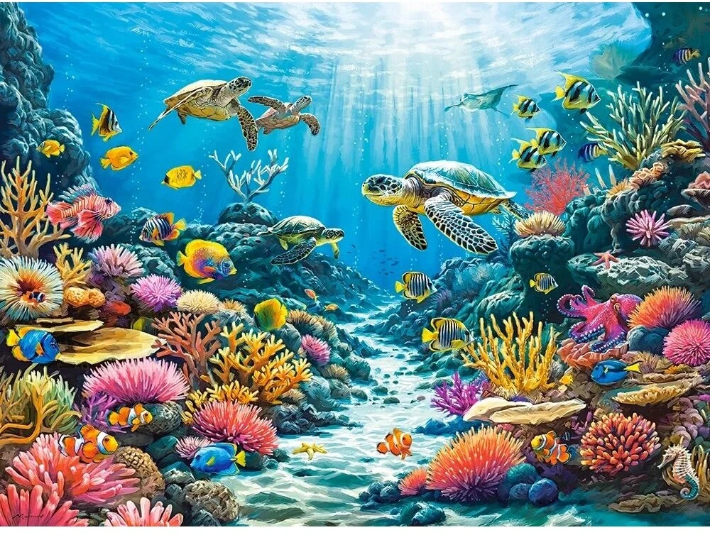 Castorland dėlionė Turtle Reef 2000 det