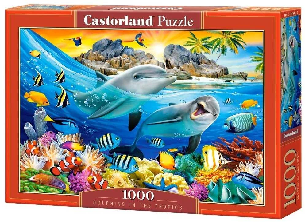 Castorland Dėlionė 1000 vnt. - Delfinai atogrąžose