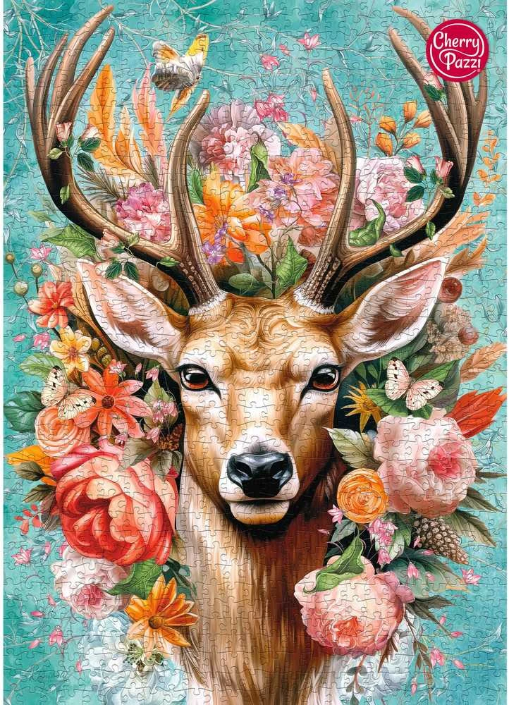Cherry Pazzi CherryPazzi dėlionė Flower Deer 1000 det