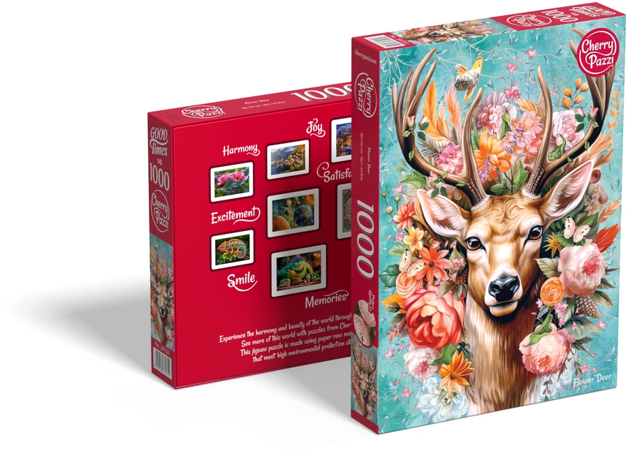 Cherry Pazzi CherryPazzi dėlionė Flower Deer 1000 det