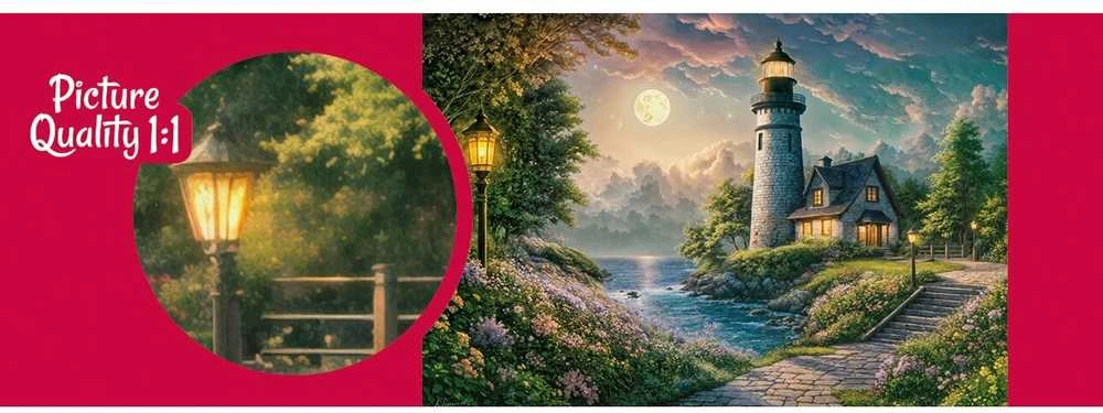 Cherry Pazzi CherryPazzi dėlionė Moonlight Lighthouse 500 det