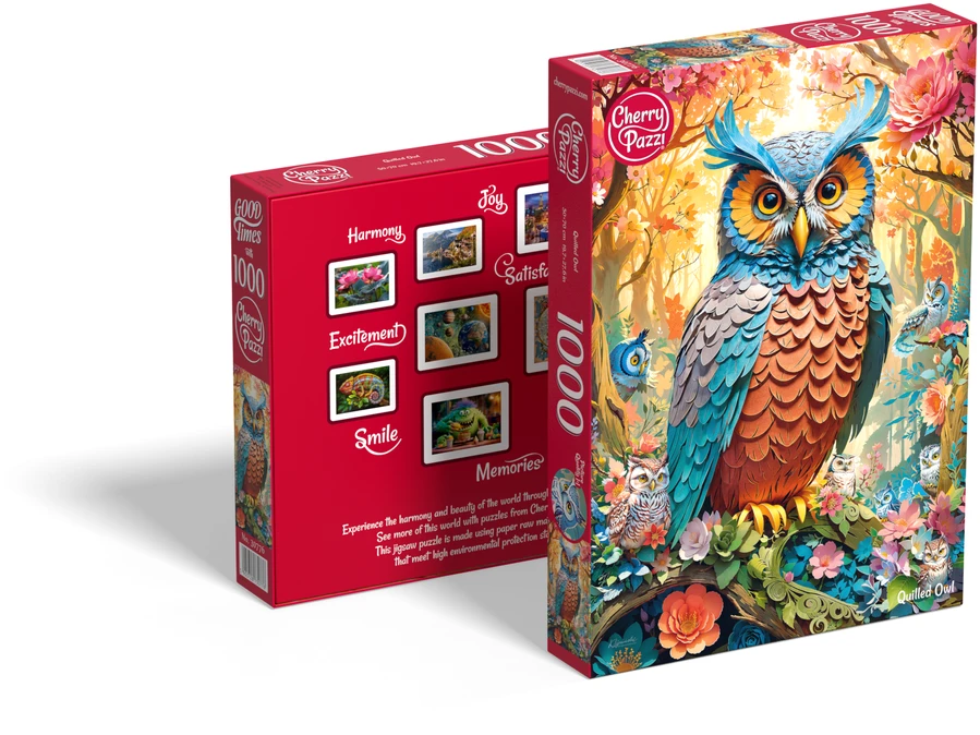 Cherry Pazzi CherryPazzi dėlionė Quilled Owl 1000 det