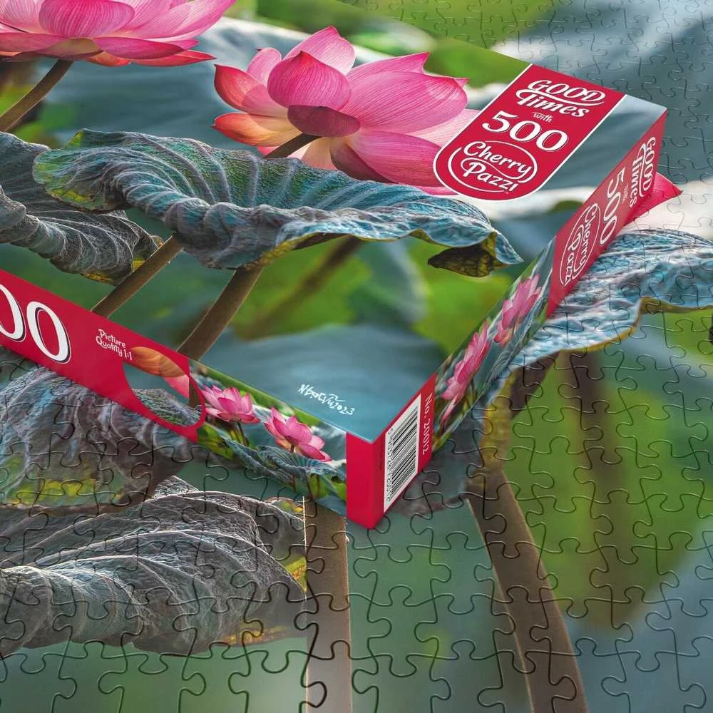 Cherry Pazzi CherryPazzi dėlionė Rožinė Lotus flowers 500 det