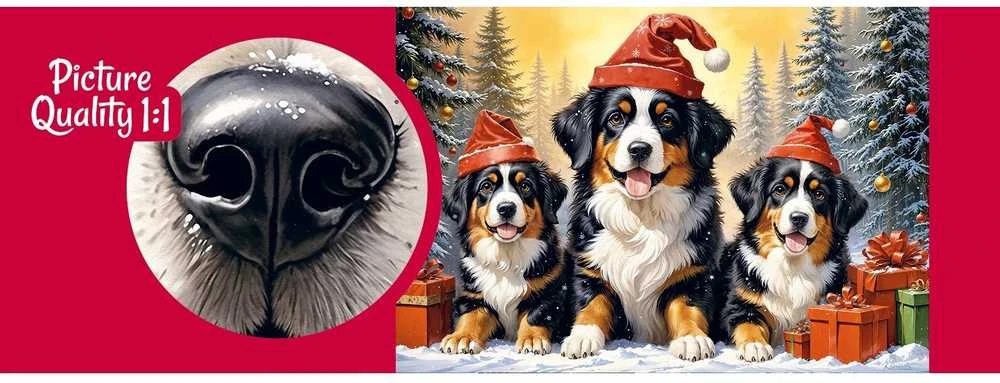 Platon CherryPazzi dėlionė Holiday Puppies 1000 det