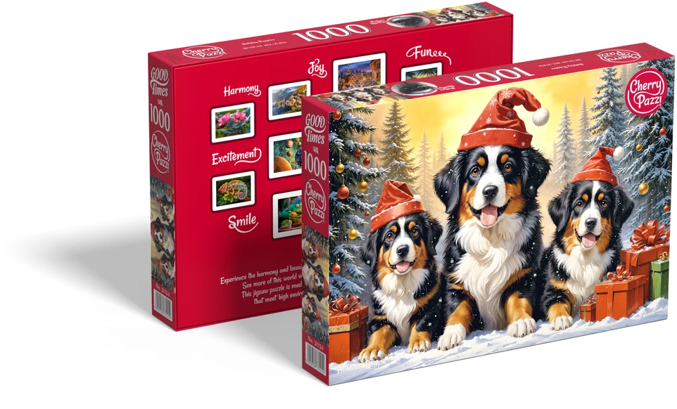 Platon CherryPazzi dėlionė Holiday Puppies 1000 det