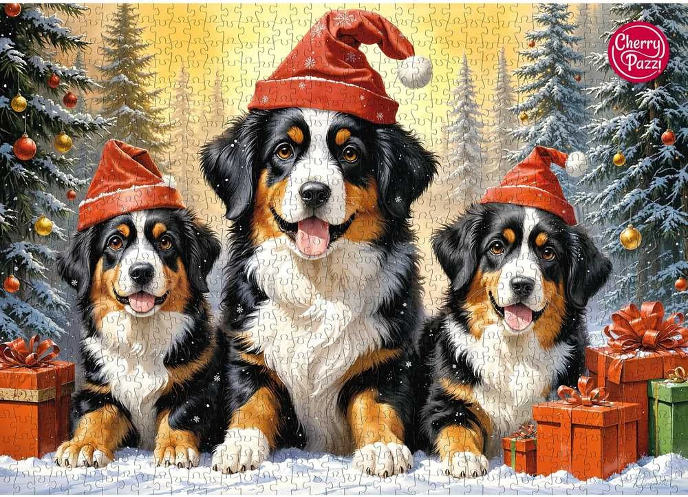 Platon CherryPazzi dėlionė Holiday Puppies 1000 det