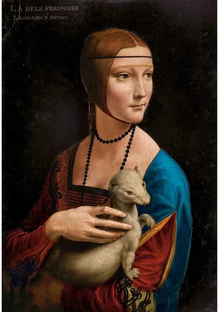 Castorland Dėlionė 1000 vnt. - Dama su šermuonėliu