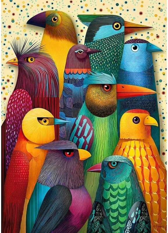 Dėlionė Nezatříděno CherryPazzi Birds Club 1000 det