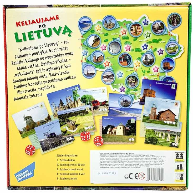Dream makers stalo žaidimas Keliaujame po Lietuvą