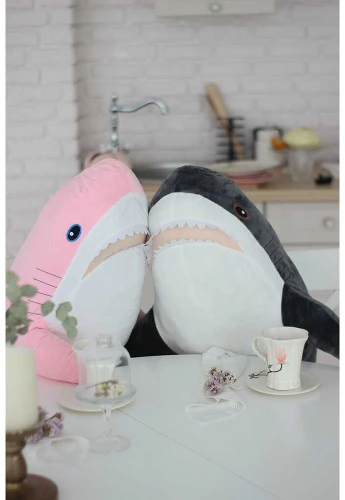 Fancy Minkštas pliušinis žaislas - ryklys, rožinis, 98 cm