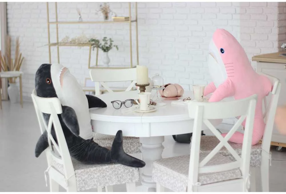 Fancy Minkštas pliušinis žaislas - ryklys, rožinis, 98 cm