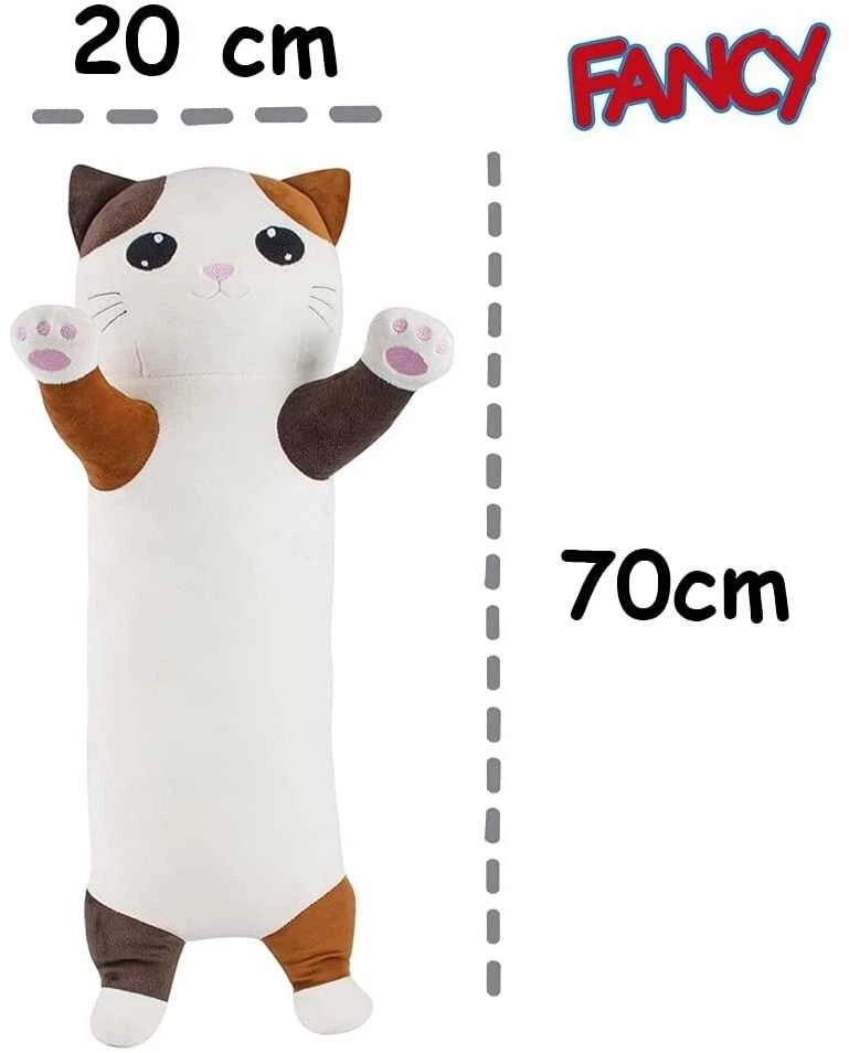 Fancy Pliušinis žaislas/pagalvė - katinas Dribsniukas, 70 cm