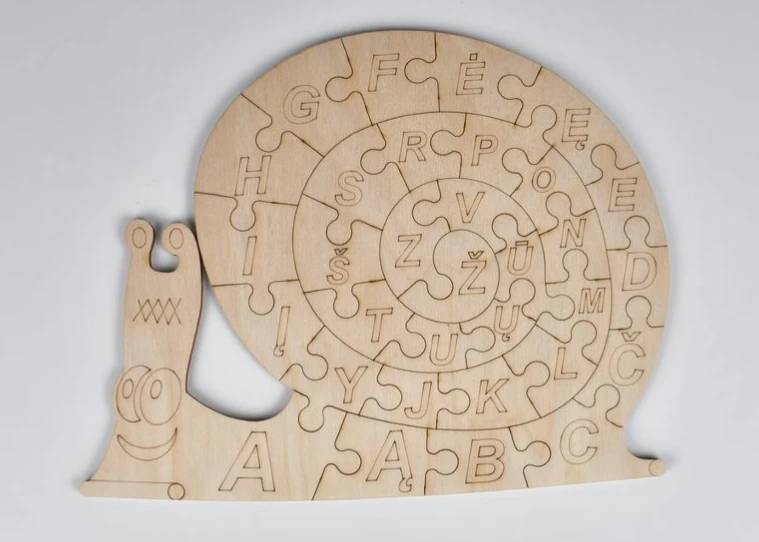 Genio Kids medinė dėlionė Montessori sraigė