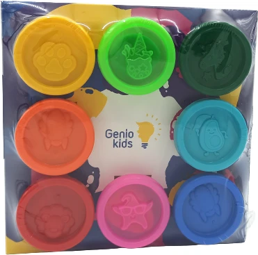 GENIO KIDS Natūralus plastilinas - modelinas, 8 spalvos