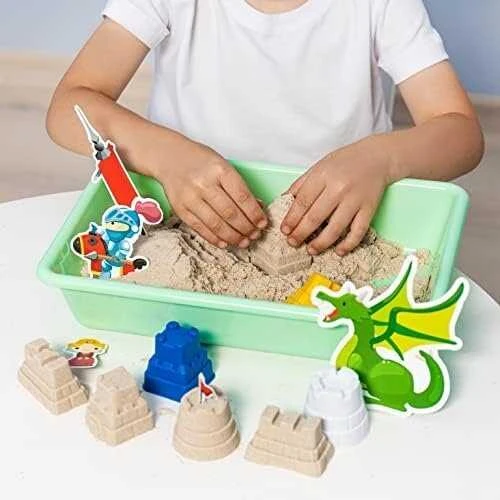 Genio kids rinkinys išmanusis smėlis Pasakų pilis su formelėmis, 1kg