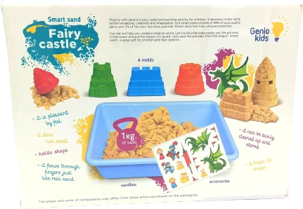 Genio kids rinkinys išmanusis smėlis Pasakų pilis su formelėmis, 1kg