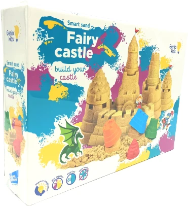Genio kids rinkinys išmanusis smėlis Pasakų pilis su formelėmis, 1kg