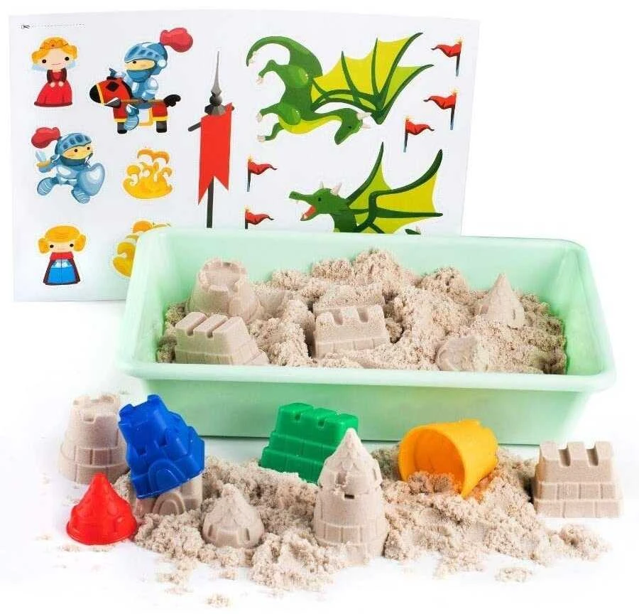 Genio kids rinkinys išmanusis smėlis Pasakų pilis su formelėmis, 1kg
