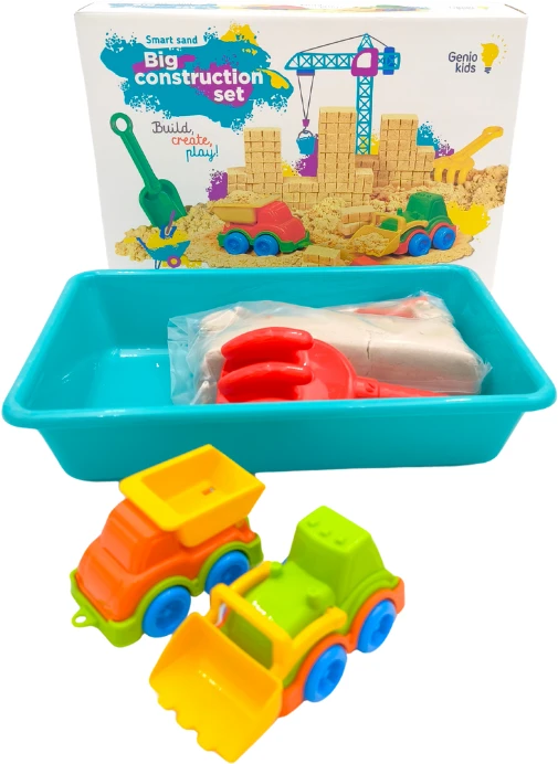 Genio kids rinkinys išmanusis smėlis su smėliadėže Big Construction 1kg