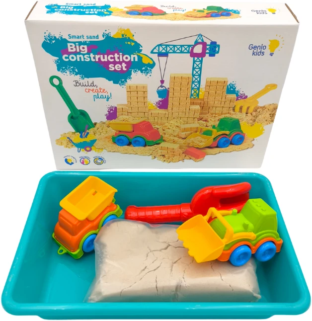 Genio kids rinkinys išmanusis smėlis su smėliadėže Big Construction 1kg