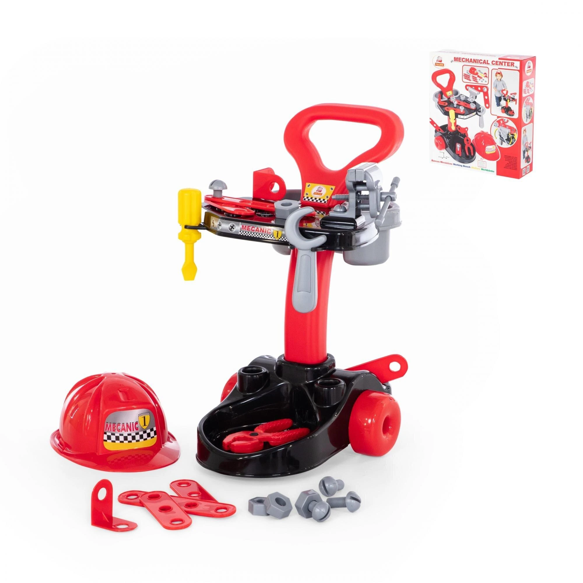 Mechaniko rinkinys su vėžimėliu ir priedais Polesie